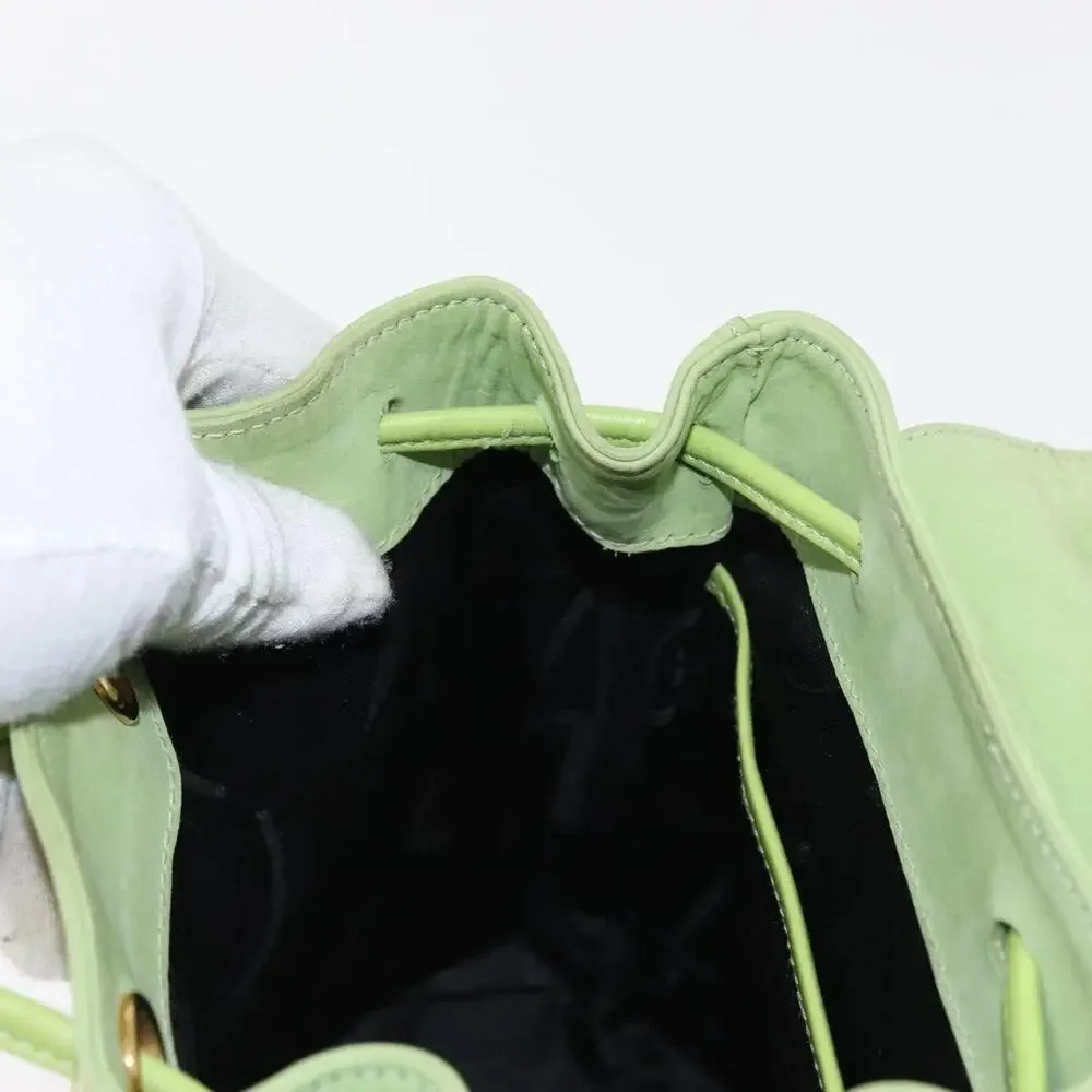 Salvatore Ferragamo Suede Backpack Green